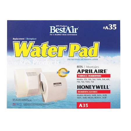 Humidipad BestAir Replacement Water Pad For Aprilaire 350/360/ 560A/568/600/700/ 760A/768, Honeywell HE26 A35